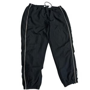 Vintage Reebok Track Pants Adult XXL Black Windbreaker Sports Grunge 90s Y2K